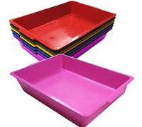 Pink Kitten Litter Tray - Plastic Pencil Tray - Hamster Bird Cage Base Bottom School Draw Tray Small Cat Litter Tray Seed Tray Small Pet Loo Plastic Storage Box - 36cm