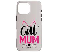 Pink Kitty Cute Whiskers & Ears Cat Mum Case for iPhone 16 Pro Max