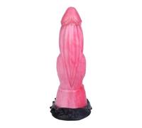 Pink Knot Dildo, Small Dildos Beginner Realistic Silicone Dragon Knotted Dildo with Strong Suction Cup,Fantasy Monster Horse Dildos Wolf Penis Anal Plug Sex Toy for Women Men Couple Game (S)