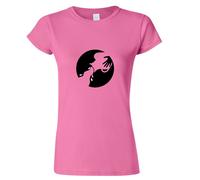 (Pink, L) Aquarius Zodiac Horoscope Astrological Sign Symbol Ladies Women T Shirt Tee Top