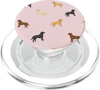 Pink Labrador Retriever Black Chocolate & Yellow Lab Dog PopSockets PopGrip for MagSafe