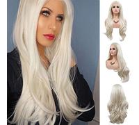 Pink Lace Front Wigs for Women Long Curly Wavy Rose Gold Pink Wigs Wonder Girl Peach Pink Syntehtic Hair Wig High Temperature Fiber Hair Replacement Wigs Cosplay Drag Halloween Wig ( Color : Blonde )