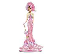 Pink Lady Diamond Art Tabletop Decorations DIY Kit Elegant Lady 5D Diamond Art Painting Table Ornaments Special Shaped Crystal by Number Stitch Art Crafts for Women Girls Home Office Desktop Decor
