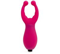 pink Lady Luck Pink Silicone Vibrating Nipple & Clit Stimulator