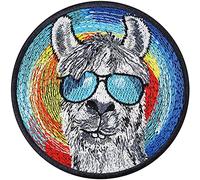 Pink Lama Sew on Patch - Iron on Patches for Animal Lovers, Fashion Enthusiast, Designers - Upgrade Clothing Cool Patches for Jackets, Jeans, Backpacks, Hats, Shirts - 80X80 mm