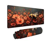 Pink Large Mouse Mat 1000 x 500 x 3MM Gaming Mouse Pad, Flowers Mousepad Extended for Men, Office Accessories with Anti-Slip Rubber Base and Double Stitched Edge, Mousemat for Laptop, Gifts -TL6972