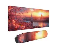 Pink Large Mouse Mat 1000 x 500 x 3MM Gaming Mouse Pad, Sunset Mousepad Extended for Men, Office Accessories with Anti-Slip Rubber Base and Double Stitched Edge, Mousemat for Laptop, Gifts -TL58GE