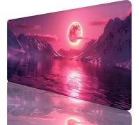 Pink Large Mouse Mat 1000x500x3mm, Landscape Gaming Mouse Pad, Extended Desk Mat with Stitched Edges, Waterproof Mousepad Improved Precision and Speed for Gaming Accessories and Gifts for Men 4-9695