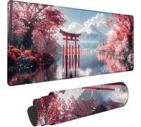 Pink Large Mouse Mat 800x300x3 mm, Extended Gaming Mouse Pad Japan Desk Mat With Stitched Edges, Adults Mousepad Non Slip Rubber Base, Waterproof Soft Cloth Desk Pad for Home Office Decor, Gifts 4-0