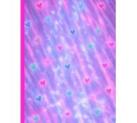 Pink, Lavender Lightning Hearts, 150 Lined Page, 8x11 Page, Notebook Perfect For School, Learning And Note-Taking: Created With Hand-Drawn Art By: Artist Mary Elisabeth Linder @ MaryEMade