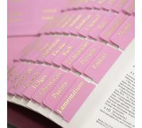 Pink Leather Bible Tabs, Laminated Bible Tabs for Women Study Bible, Easy to Read and Apply 84 Bible Index Book Tabs in Total (66 Bible Tabs Old and New Testament 18 Blank Tabs) Gold Foil Lettering