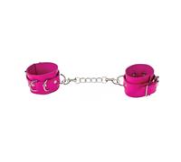 Pink Leather Cuffs - Soft & Durable Restraints for Bondage Play