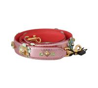 Pink Leather Studded Shoulder Strap - female - Dolce & Gabbana - Bag Accessories - Pink - ONE SIZE - Bags ONE SIZE