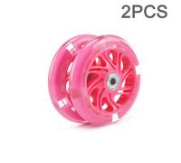 (Pink) Led Scooter Wheels 120Mm Lights Flash