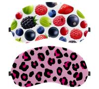 Pink Leopard 2-Pack Light-Blocking Soft Breathable Blindfold Sleeping Masks