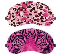 Pink Leopard 2-Pack Light-Blocking Soft Breathable Eye Masks Sleep Mask Eye Patch