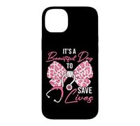 Pink Leopard Coquette Bow Stethoscope Nurse Nursing Womens Case for iPhone 14 Plus