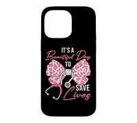 Pink Leopard Coquette Bow Stethoscope Nurse Nursing Womens Case for iPhone 14 Pro Max