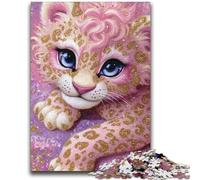 Pink Leopard Jigsaw Puzzles 2000 Pieces for Adults Teens,Challenging To Complete But Fun And Humorous Educational Game for Birthday (70X100cm)