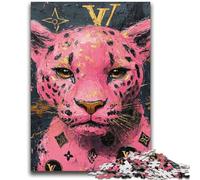 Pink Leopard Jigsaws Puzzles 2000 Pieces for Adults Gifts,for Educational Game Challenge Toy Unique Home Decor And Gifts (70X100cm)