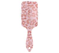 Pink Leopard Print anti static long hair brush Designed head massager scalp for hair growth with Ergonomic handle cepillo para cabello