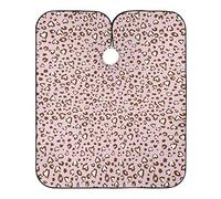 Pink Leopard Print Cheetah Leopard Heart Hair Cutting Gown Easy Clean Barber Cape Lightweight Beard Bib For Home Barbershop Barbers 140X168Cm