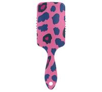Pink Leopard Print gentle hair brush curly Designed scalp massager for fine hair with Ergonomic handle cepillo para peinar