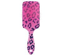 Pink Leopard Print smooth healthy hair brush Designed scalp massager brush for hair loss with Ergonomic handle cepillo para peinar