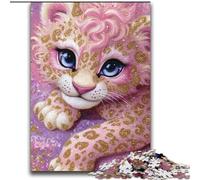 Pink Leopard Puzzles for Adults Teens 2000pc Puzzle, Educational Games Home Decoration Birthday Present, Gifts, Wall Art (70x100cm)