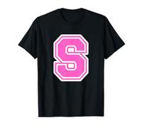 Pink Letter S Monogram Initial for First Name Last Name S T-Shirt
