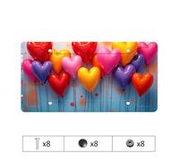 Pink License Plate Frame Colorful Heart-Shaped Balloons Celebration License Plate Silver License Plate Frame License Plate Frames Bl