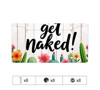 Pink License Plate Frame Unleash Your True Self: Get Naked! License Plate Silver License Plate Frame License Plate Frames Bl