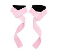 Pink Lifting Straps 4x62cm Wrist Support Weightlifting Gym | Pair of pink 4x62cm polyester cotton straps with padded wrist loops for weightlifting support