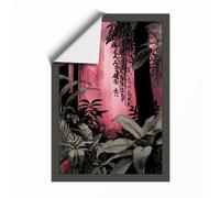 Pink Light Through Jungle Surrealism Unframed Wall Art Print A3 (42×29.7cm), Wall Decor for Living Room, Bedroom, Office & Home, Art Gift