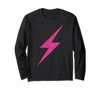 Pink Lightning Bolt of Feminism and Power - Vintage Long Sleeve T-Shirt