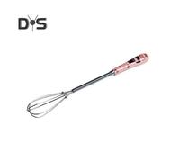 (pink) Lightweight Egg Blender Non Stick Simple Kitchen Handheld Manual Cream Butter Whisking Device