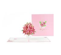 Pink Lily Grace Pop-Up Greeting Card