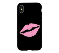 Pink Lip Print Graphic Cute Kiss Lips Makeup Lover Case for iPhone X/XS