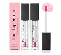 Pink Lip Serum Plumper, Color Changing Lip Gloss, Pink Lip Serum Plump Gorgeous Glow of Lips, Pink Lip Serum Plumping, Moisturizing Repair Lip Gloss, Tinted Lip Balm, Hydrating Lip Stain (2PCS, 5.5g)