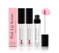 Pink Lip Serum Plumper, Natural Lip Plumper, Pink Lip Serum Gorgeous Glow of Lips, Colour Changing Lip Gloss with Plumping Effect, Moisturizing, Hydrating & Reduce Fine Lines, 5.5g (3PCS, One Size)