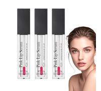 Pink Lip Serum Plumper with Hydrating Glow Oil - Plumping Gloss & Color Changing Lip Balm Tinted for Women - Non-Sticky High-Shine Finish with Nourishing for Soft, Fuller Looking Lips (3 PCS)