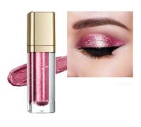 Pink Liquid Glitter Eyeshadow Palette - Shimmering Gold Sparkly Cream Eyeshadow for Eye Makeup, Long-Lasting, Waterproof Eye Glitter for Parties Day & Night Looks