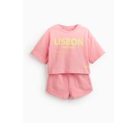 Pink Lisbon Graphic T-Shirt & Shorts Set 5 years