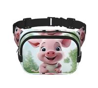 Pink Little Pig Fanny Pack Fashion Belt Bag Lightweight Waist Pouch With Adjustable Strap Crossbody Bags For Women Travel Sports Running