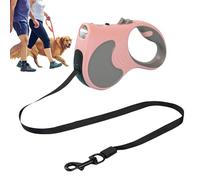 Pink Long Lead Rope For Dog Training 5 M Dog Tie Out Rope Telescopic Long Rope For Dog Training With LED Flashlight Pet Telescopic Dog Walking Strap For Beach, Outdoor, Jogging