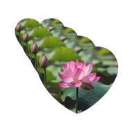 Pink Lotu Flowers Car Air Fresheners Cards 4 Pcs Hanging Fragrance Scented Cards Long-Lasting Car Aromatherapy Tablets for Wardrobe Bathroom Car Interior Mirror Pendant Gifts