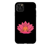 Pink Lotus Flower Lotus Pose Meditation Yoga Namaste Zen Case for iPhone 11 Pro Max