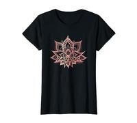 Pink Lotus Flower Prana Mandala Beautiful Elegant Yoga T-Shirt