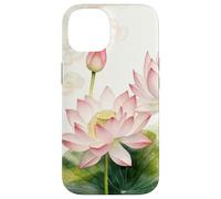 Pink Lotus Flower Watercolor Art - Zen Asian Floral Design Case for iPhone 14