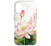 Pink Lotus Flower Watercolor Art - Zen Asian Floral Design Case for iPhone 16